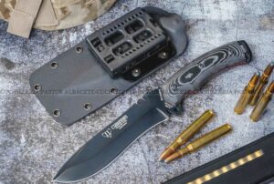 Cudeman 291-N-K-  Cadete Boina Verde –  Cuchillo Bushcraft, Micarta  & Böhler N695