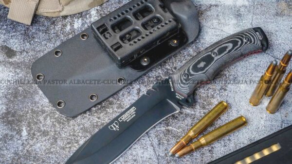 Cudeman 291-N-K-  Cadete Boina Verde –  Cuchillo Bushcraft, Micarta  & Böhler N695