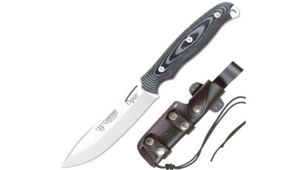El Cudeman Opus Ness Wolf 208-M Micarta negra es un cuchillo de caza y bushcraft fabricado artesanalmente en Albacete, España.
