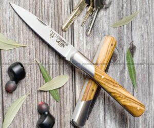Navaja  Cudeman Vendetta 409-L  Madera de Olivo– Hecha en Albacete, España