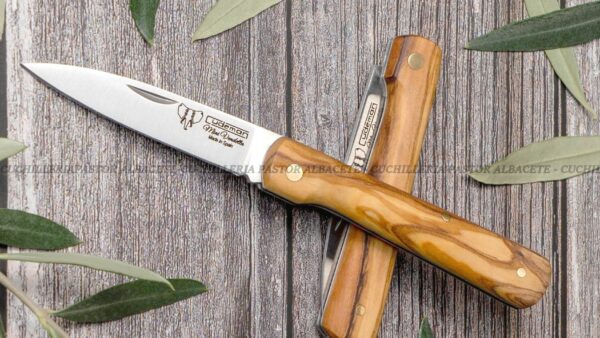 Navaja  Cudeman Mini Vendetta 451-L  Madera de Olivo– Hecha en Albacete, España