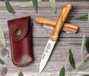 avaja  Cudeman Mini Vendetta 451-LF  Madera de Olivo– Hecha en Albacete, España