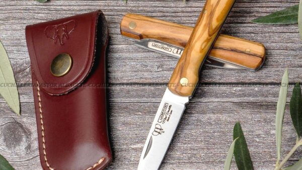 avaja  Cudeman Mini Vendetta 451-LF  Madera de Olivo– Hecha en Albacete, España