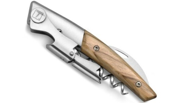 El Sommelier Le Thiers Dozorme 3236 es un sacacorchos profesional de alta gama, diseñado y fabricado artesanalmente en Thiers, Francia,
