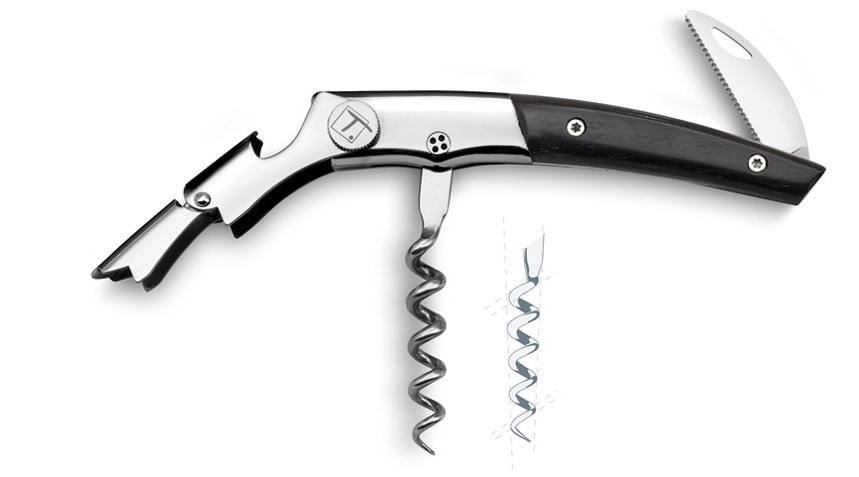 El Sommelier Le Thiers Dozorme 3236E es un sacacorchos profesional de alta gama, diseñado y fabricado artesanalmente en Thiers, Francia,