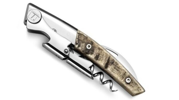 El Sommelier Le Thiers Dozorme 3237 es un sacacorchos profesional de alta gama, diseñado y fabricado artesanalmente en Thiers, Francia,