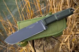 Cuchillo Extrema Ratio ONTOS II S600 — Negro (EXP DARK) con Mango Verde