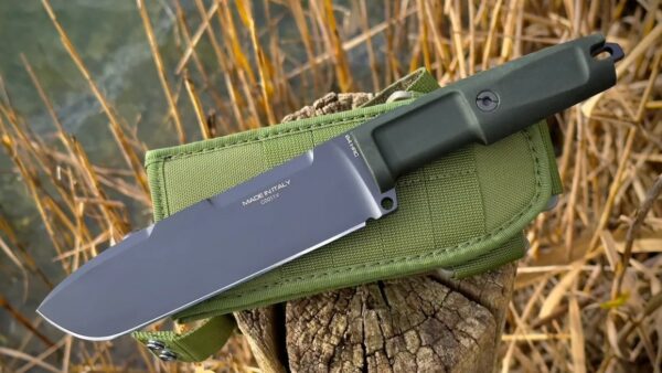 Cuchillo Extrema Ratio ONTOS II S600 — Negro (EXP DARK) con Mango Verde