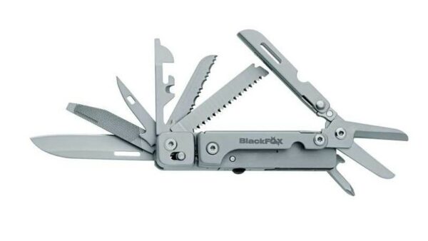 Black Fox Solver BF-207 es una multiherramienta compacta plegable de bolsillo, fabricada para ofrecer un conjunto completo de funciones