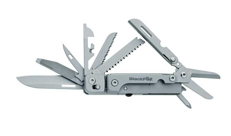 Black Fox Solver BF-207 es una multiherramienta compacta plegable de bolsillo, fabricada para ofrecer un conjunto completo de funciones