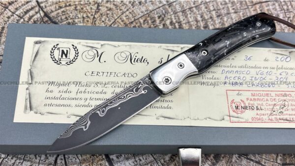 Navaja M.Nieto Lord Edición Limitada Damasco Fibra Carbono
