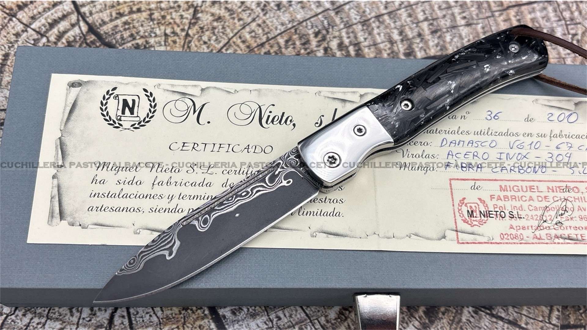 Navaja M.Nieto Lord Edición Limitada Damasco Fibra Carbono