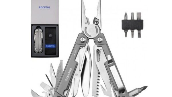 La ROCKTOL Gen-R 27 en 1 es una multiherramienta premium diseñada para ofrecer máxima funcionalidad, resistencia y precisión en un formato compacto. Ideal para uso diario (EDC), actividades outdoor, bricolaje y trabajos técnicos, combina materiales de alta calidad con un diseño ergonómico y robusto.