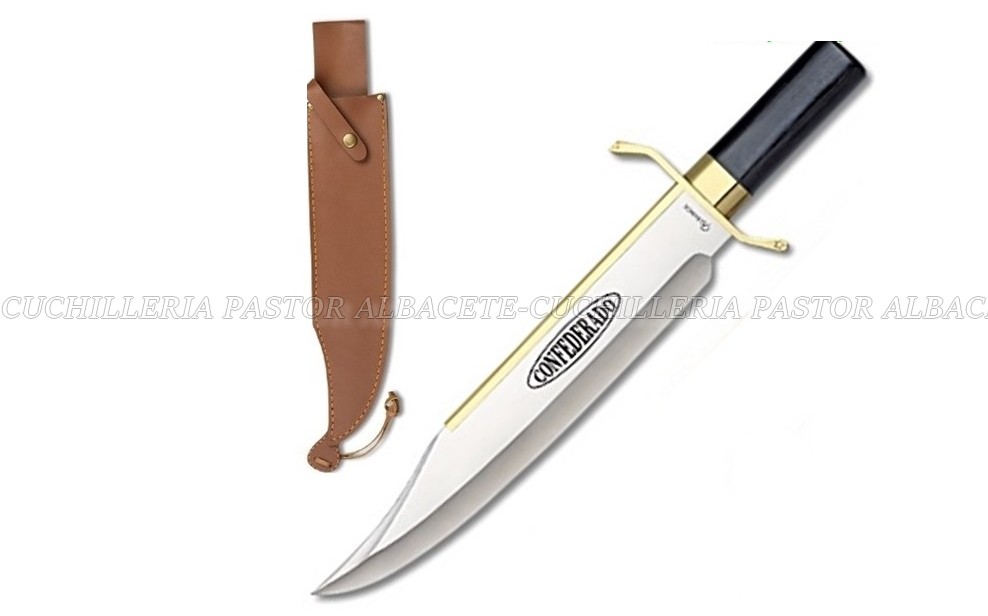 Cuchillo Albainox Confederado Bowie 32658 Satinado Madera - Imagen 2