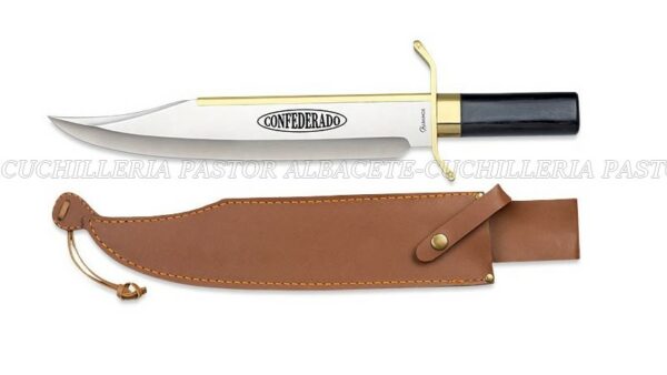 El cuchillo de caza Albainox Confederado Bowie 32658 destaca por su diseño imponente, gran resistencia y estética clásica inspirada en los legendarios cuchillos bowie.