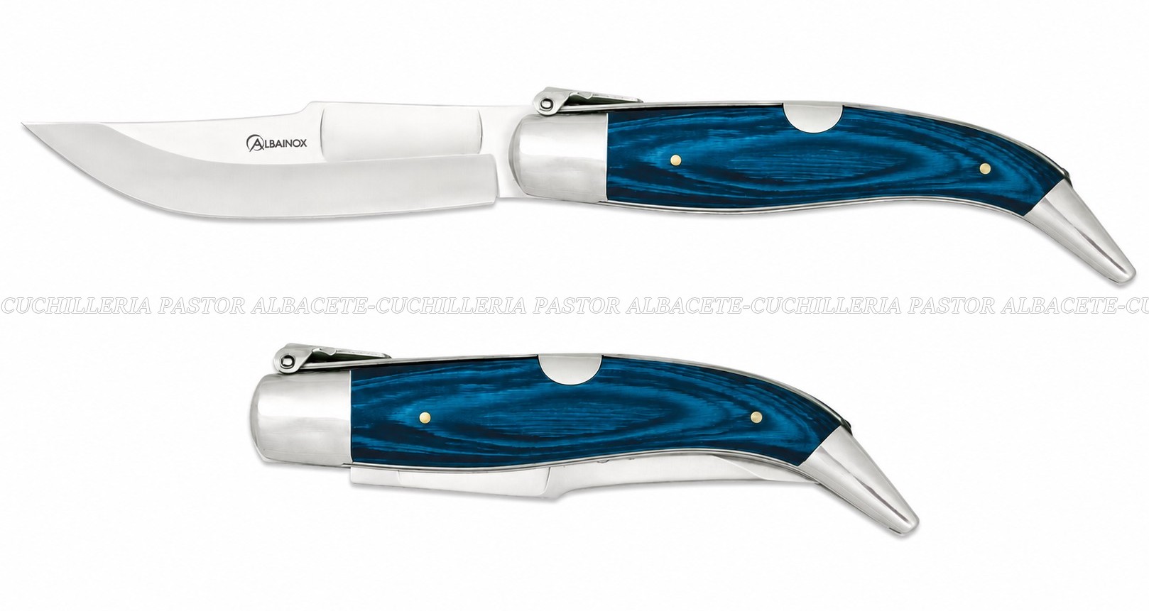 La Navaja Albainox Clásica madera azul combinando materiales nobles y diseño funcional.