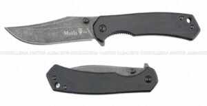 Navaja Muela VIBORA-10G | Navaja táctica compacta en acero D2 con mango G10 negro