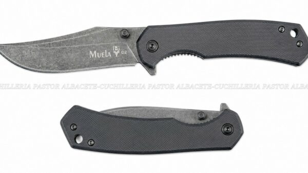 Navaja Muela VIBORA-10G | Navaja táctica compacta en acero D2 con mango G10 negro