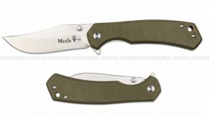 Navaja Muela Vibora-10M | Navaja táctica compacta de acero D2 y mango Micarta verde