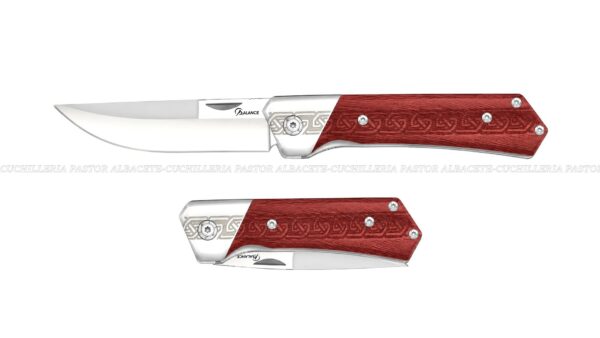 Albainox 25248 Navaja Mango Stamina Roja Virola Decorada