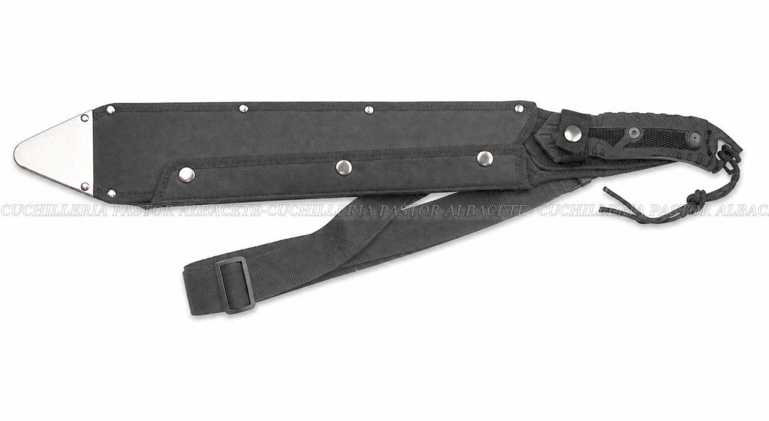 Cortacañas Albainox Negro Hoja de 44 cm con Funda de Nylon