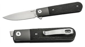 Descubre la Böker Plus Modern Barlow 01BO932, una navaja plegable con hoja Nitro-V satinada, mango de micarta negra y diseño clásico.